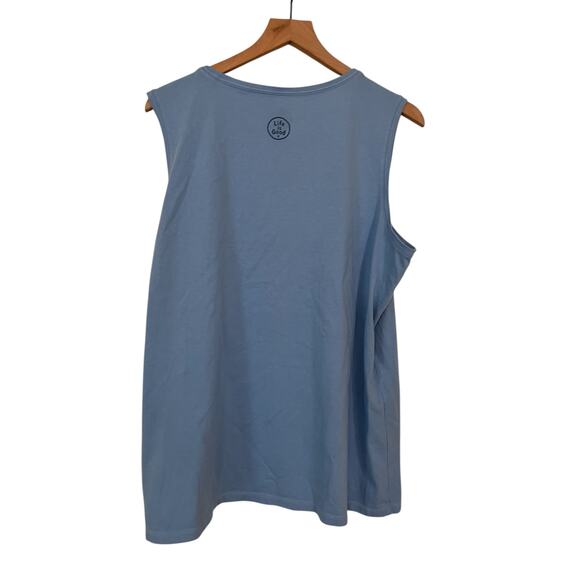 Life is Good Womens Blue Happy Hour Beach Crusher Tee Tank Size XXL - Picture 6 of 6